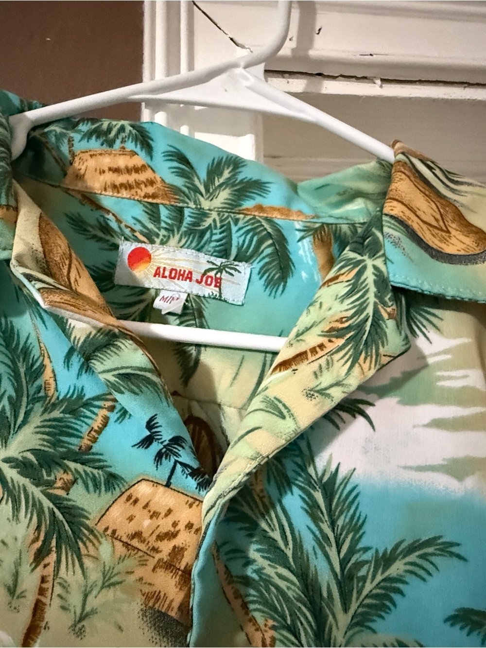 Aloha Joe Casual Men's Short-Sleeve Hawaiian Shirt - Green/Turquoise - Picture 7 of 11